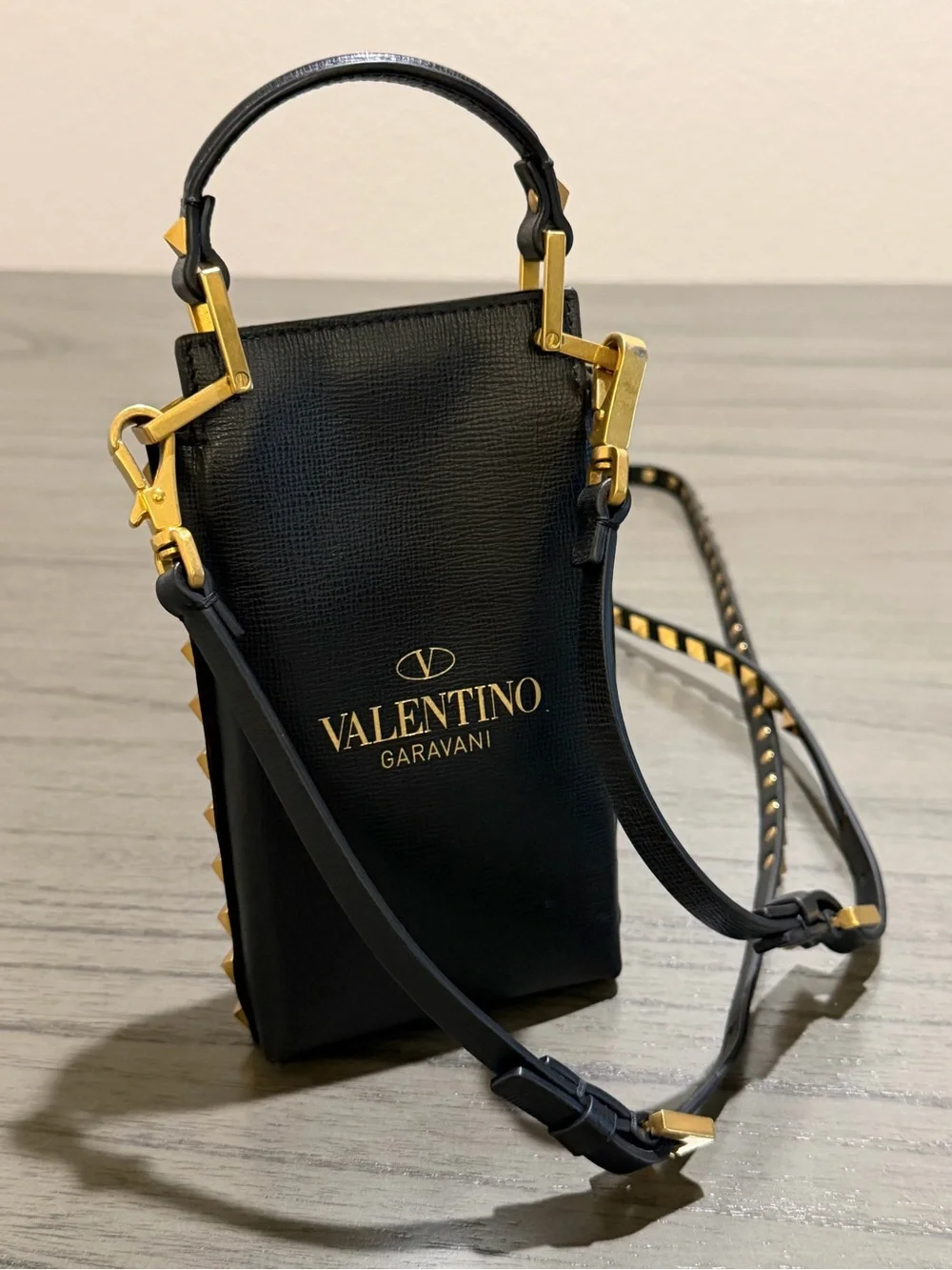 Valentino Garavani Black Studded Crossbody Bag - Picture 10 of 14